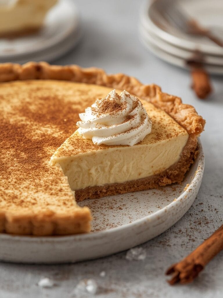 Cinnamon Vanilla Custard Pie