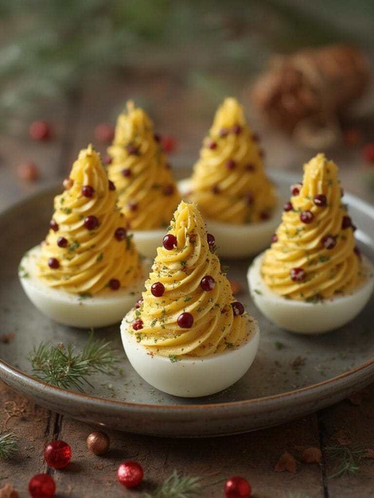 Deviled Egg Christmas Trees