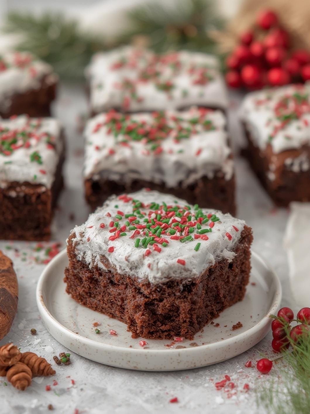 Frosted Christmas Brownies