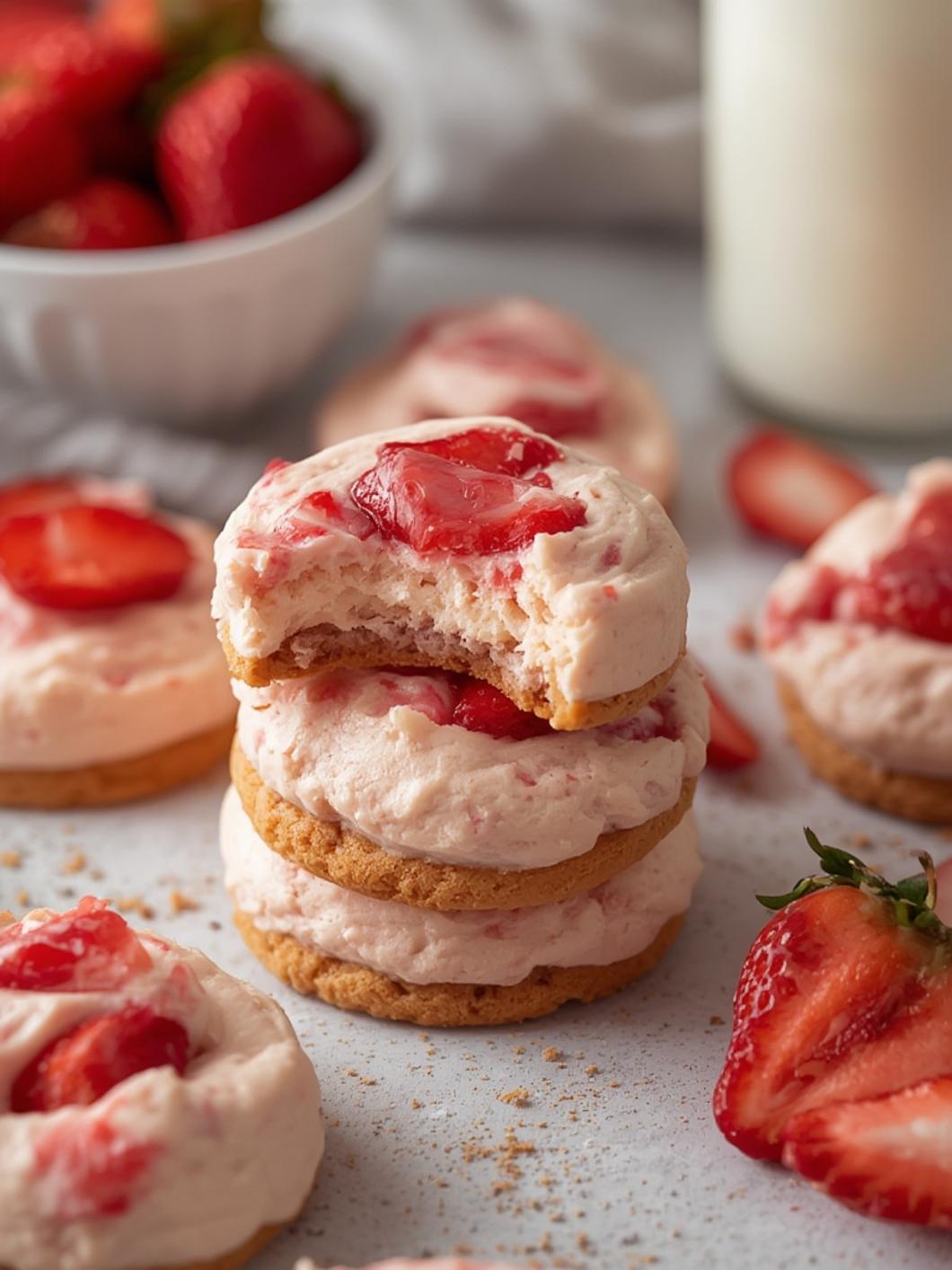 Strawberry Cheesecake Cookies